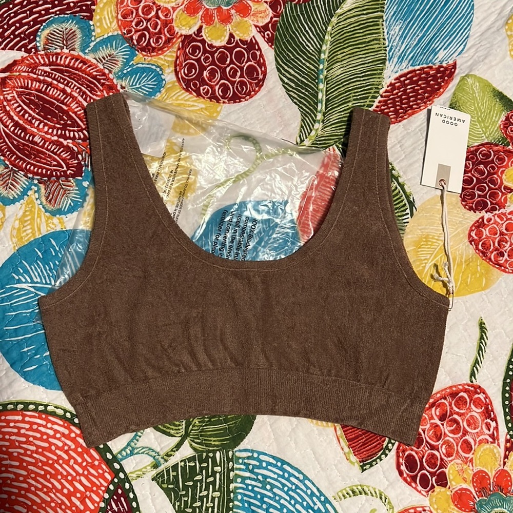 Good American Terry Scoop Bralette, 2XL NWT - Picture 2 of 10